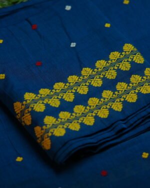 Handcrafted Masrised Cotton Sador Mekhela with unstitched Blouse piece