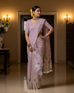 MMD Kesapat Cotton Sador Mekhela with unstitched Blouse piece