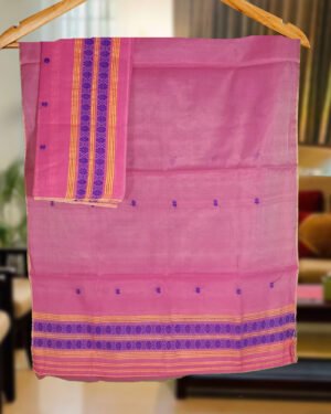 Handcrafted Silk Cotton Sador Mekhela with unstitched Blouse piece