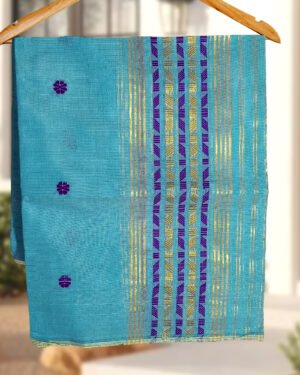 Handcrafted Silk Cotton Sador Mekhela with unstitched Blouse piece