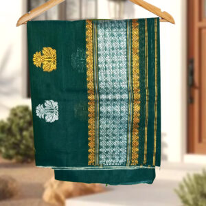 a Kesa Pat Cotton Sador Mekhela with unstitched Blouse piece