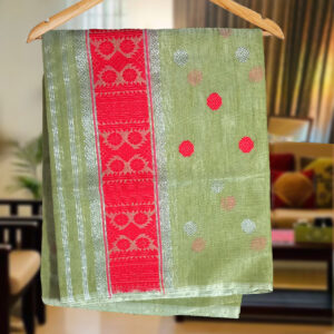 a HANDMADE KESAPAT COTTON WITH UNSTILCHED BLOUSE PIECE