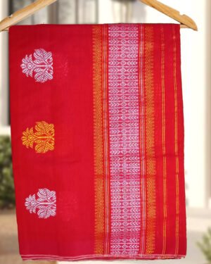 a Kesapat Cotton Sador Mekhela with unstitched Blouse piece