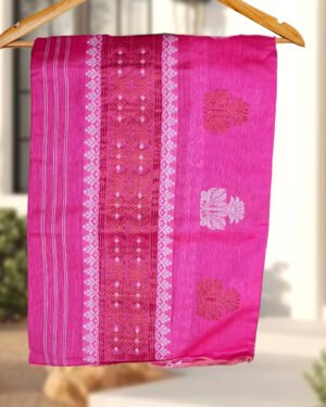 Handcrafted Silk Cotton Sador Mekhela with unstitched Blouse piece