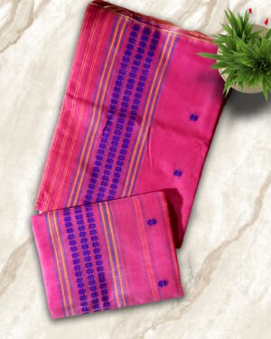 Handcrafted Silk Cotton Sador Mekhela with unstitched Blouse piece
