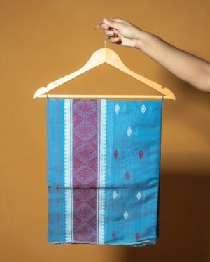 Handcrafted Nunee Cotton Sador Mekhela with unstitched Blouse piece