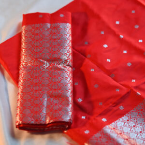 C1 Heavy semi paat jora with unstitched blouse