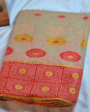 AC cotton sador mekhela with unstitched blouse