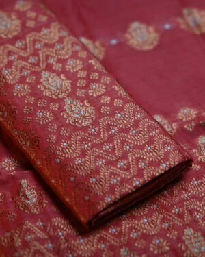 AC Cotton mekhela sador with unstitched Blouse piece